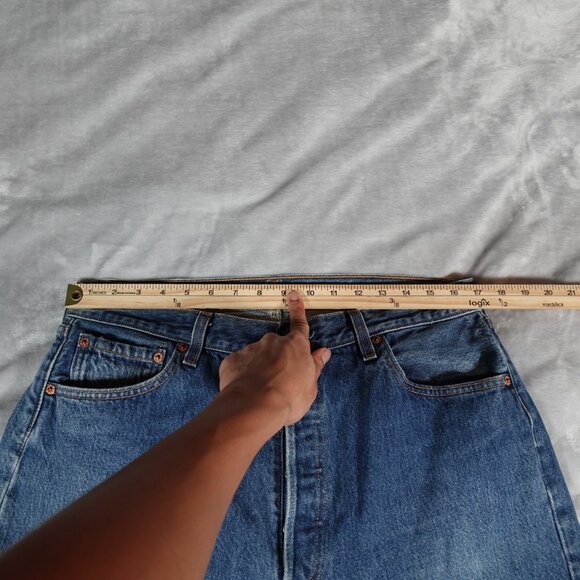 Vintage Levis 501 Straight Fit Jeans Mens 36x30 (Fits 34x30) Faded Made In USA - Picture 12 of 16